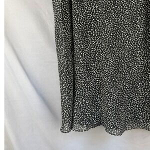 Liz‎ Claiborne Black & White Sheer Midi Skirt Women's Size 12